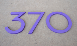 modern house numbers aluminum