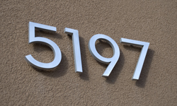 modern house numbers