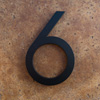 modern house numbers 6 in black